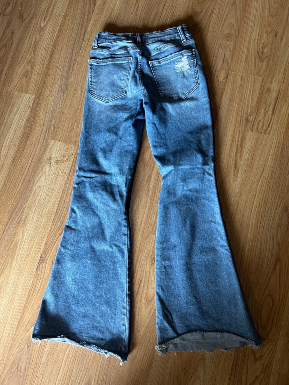 Flying Monkey Light Blue Distressed Flare High Rise Jeans YOUTH Girls 14 - Picture 5 of 6